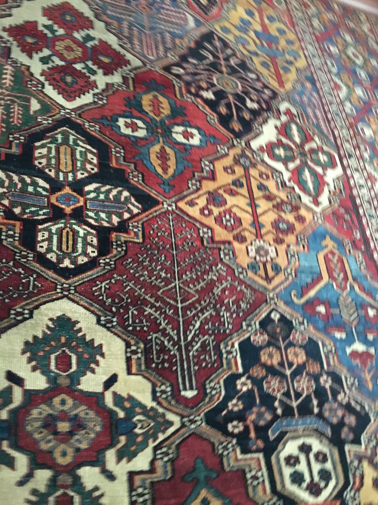The same Bakhtiari rug after reweaving